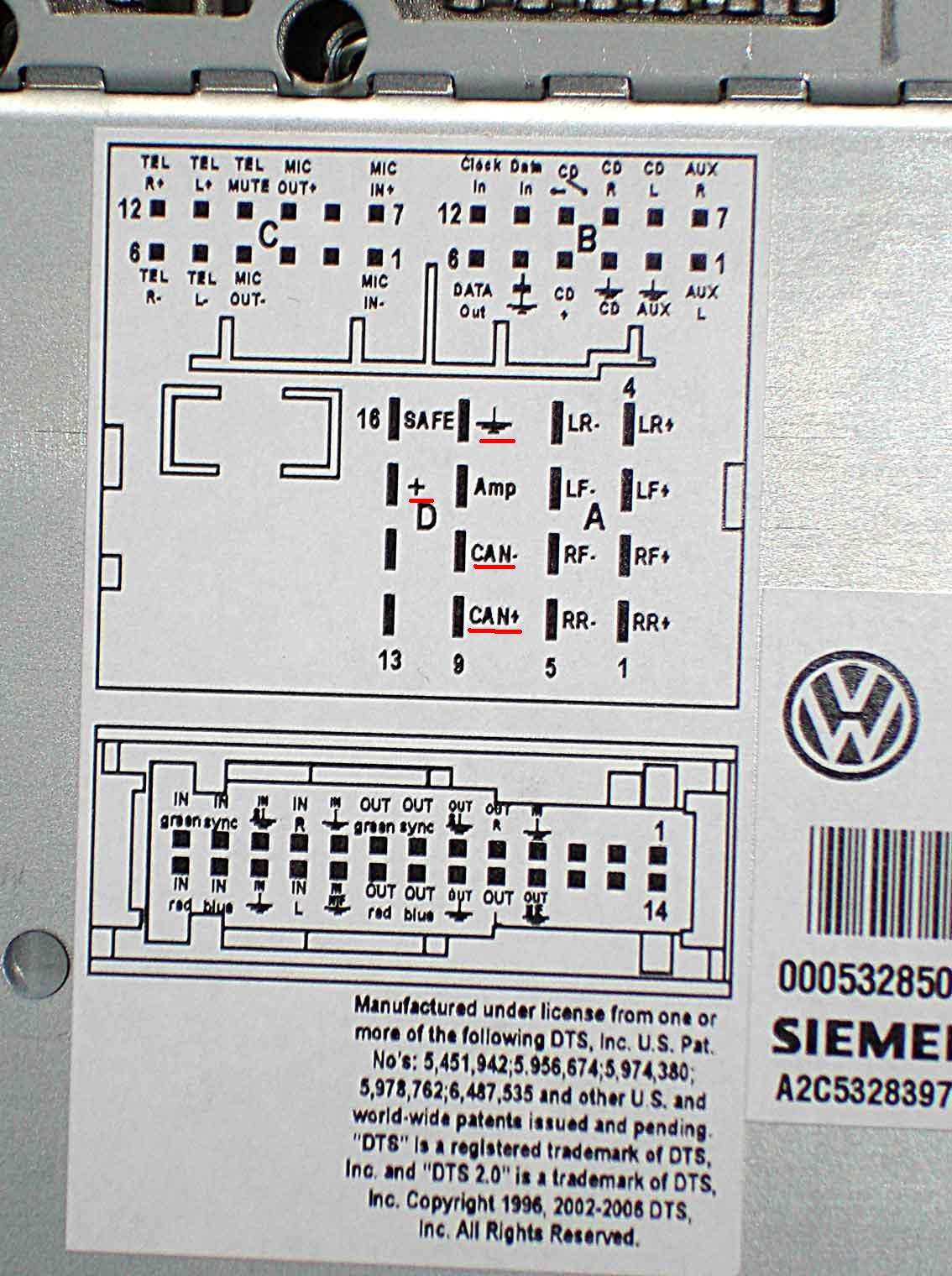 Endstufe an das RNS510 anschließen - Car-Hifi - www.EOS ... volkswagen beetle stereo wiring 
