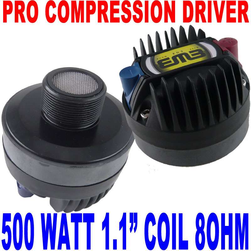1 1" Voice Coil 500 Watts High Power Tweeter Compression Driver 1 3 8" 8 Ohm